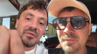 Daniel Martyniuk z butelką piwa nadaje z kanapy. Nabija się z policji