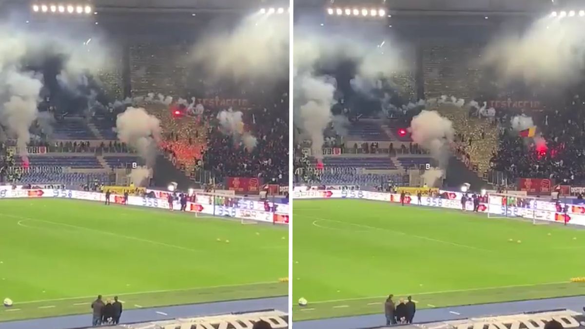 Starcie kibiców przed meczem Lazio z Romą. W ruch poszły race
