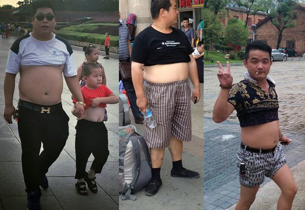 Chińskie władze zakazują obywatelom podwijania koszulek! "Ulice pełne są mężczyzn pokazujących brzuchy"