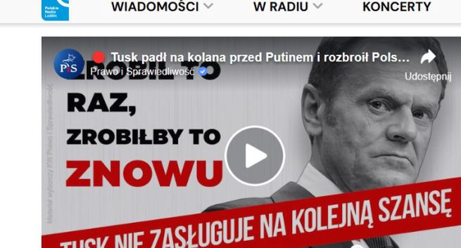 Skargi członka KRRiT na rozgłośnie regionalne Polskiego Radia. Opublikowały spoty tylko jednej partii