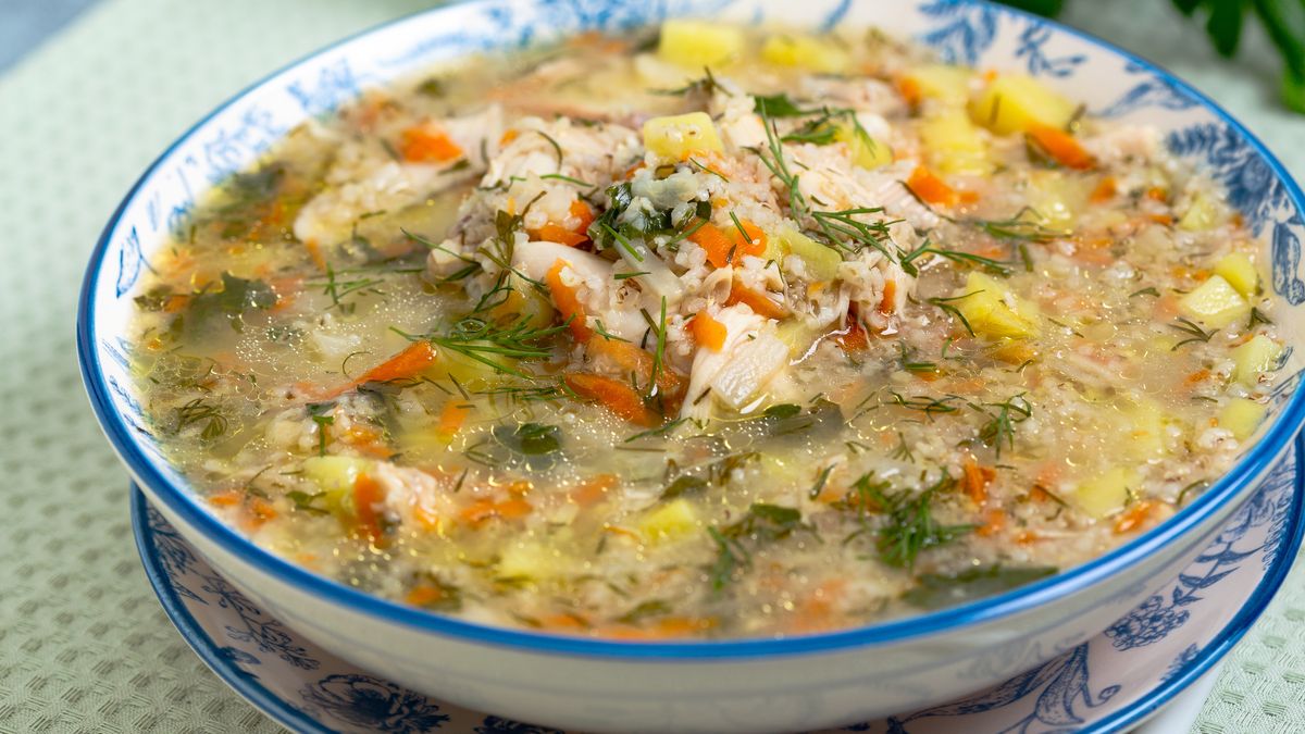 Krupnik z sosem sojowym