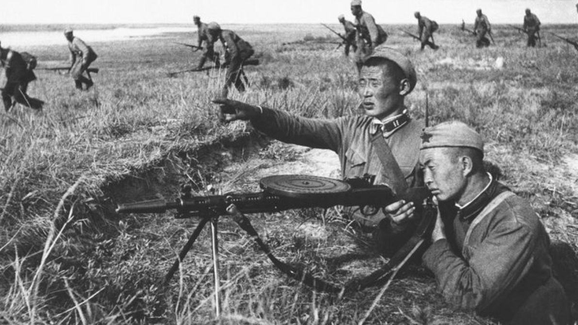 Mongolska piechota w czasie bitwy nad Chałchin-Goł