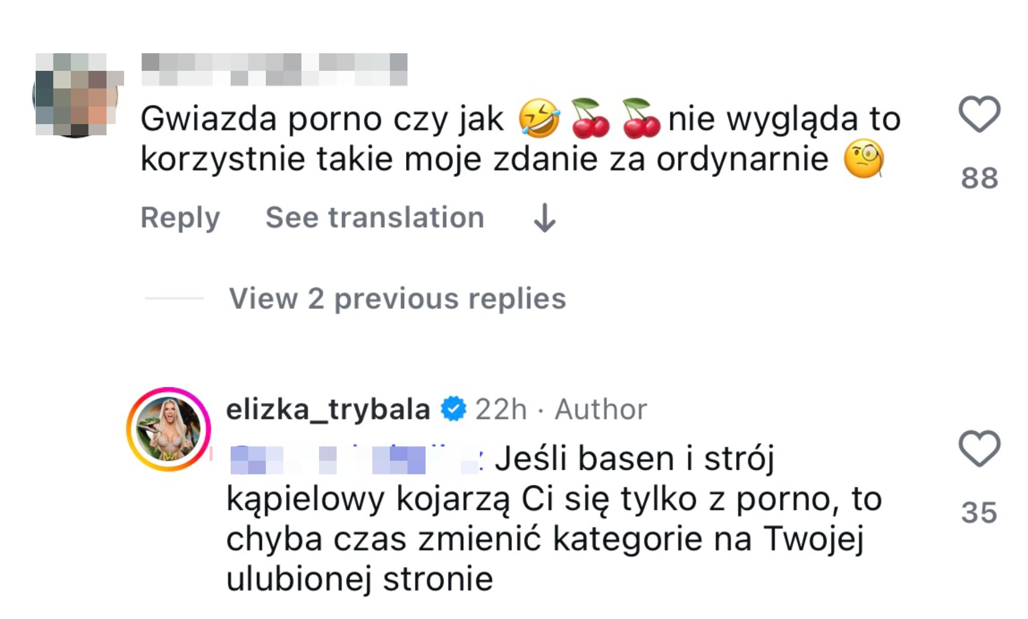 Internauci krytykują Elizę Trybałę