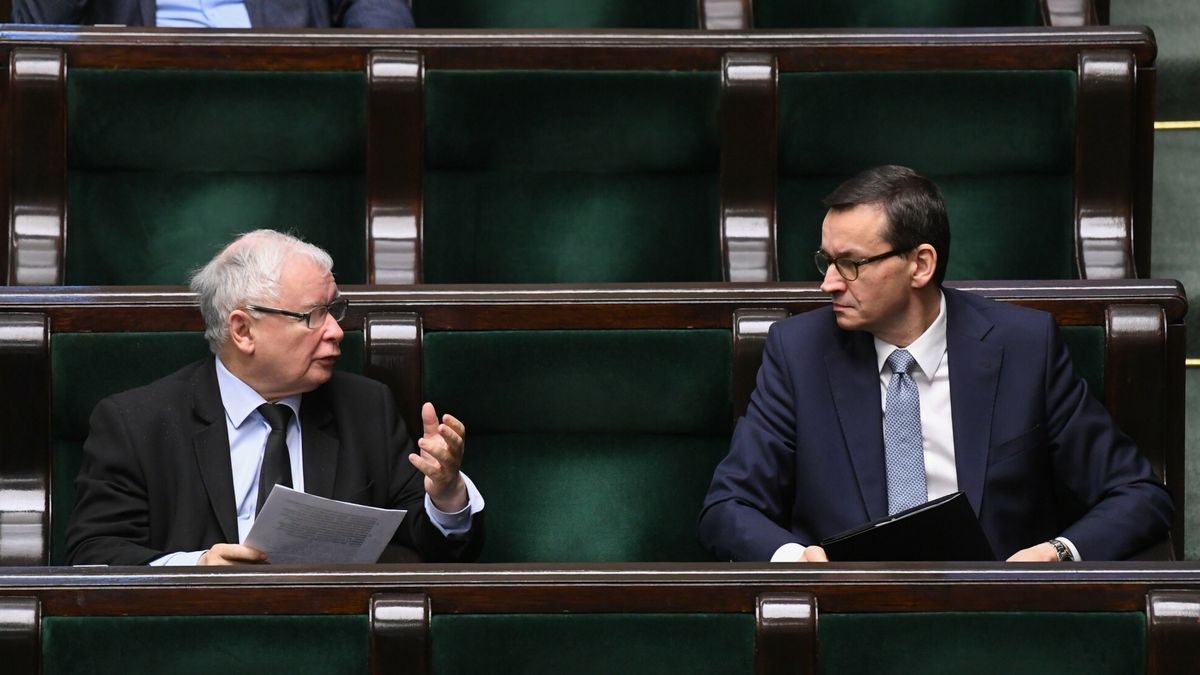 Na zdjęciu Jarosław Kaczyński i Mateusz Morawiecki