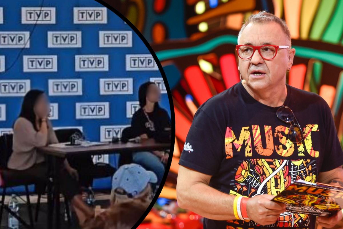 Nietypowy napis na tablicy w namiocie TVP na Pol'And'Rock Festival