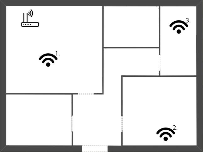 Plan mieszkania; ~57 m2