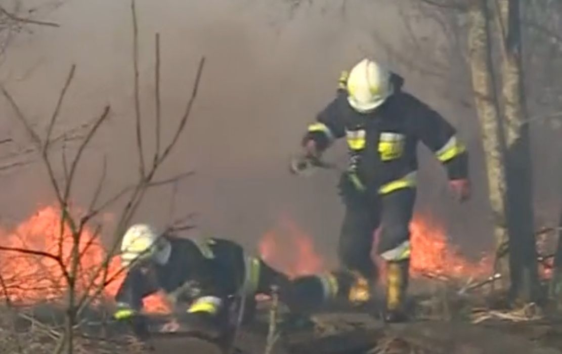 Pożar w Biebrzańskim Parku Narodowym jak "bombowiec". Nadludzki wysiłek strażaków