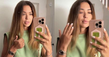 Sandra Kubicka wymachuje dłońmi na nagraniu