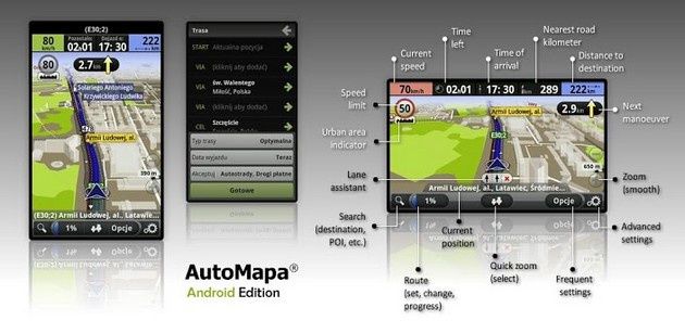 AutoMapa 1.5 aplikacja