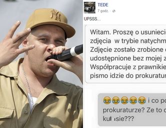 Burza na fanpage'u Tedego: Raper pokazał zdjęcie dziewczyny WCIĄGAJĄCEJ "BIAŁY PROSZEK" Z PENISA kolegi!