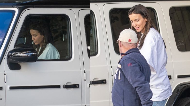 Sara Boruc w podartych dżinsach idzie na spotkanie z asystentem