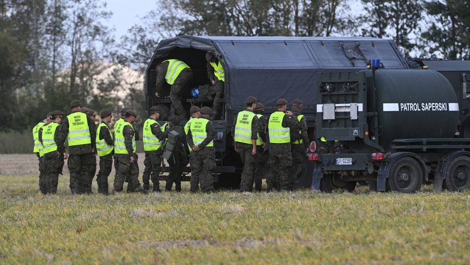 Wojsko na miejscu upadku rosyjskiego drona