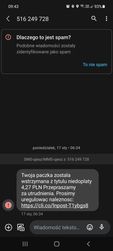 Fałszywa wiadomość SMS