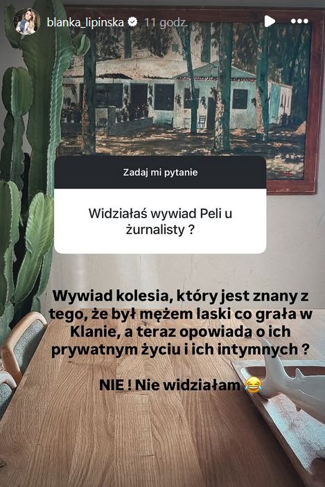 Blanka Lipińska o Macieju Peli