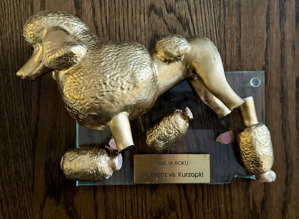 Statuetka, którą rzuciła Paulina Smaszcz