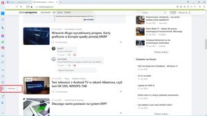 Opera: na pasku bocznym odnajdujemy przycisk Ustawienia