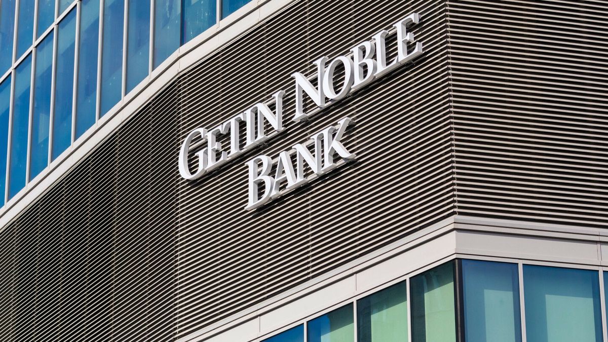 Logo ArZifot: Arkadiusz Ziolek/ East News. Warszawa.  n/z Logo banku Getin Noble Bank.ARKADIUSZ ZIOLEK