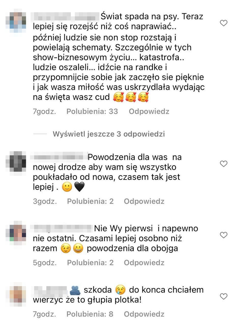 Komentarze pod oświadczeniem Katarzyny Warnke i Piotra Stramowskiego