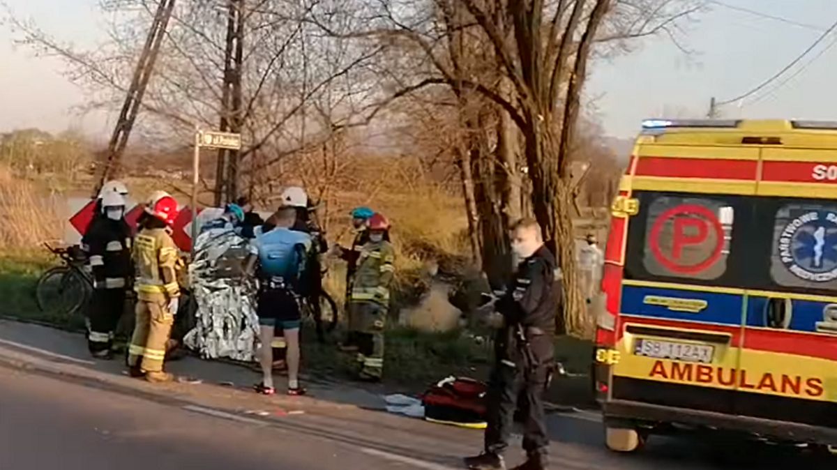 Kolarze zostali potrąceni przez kobietę
