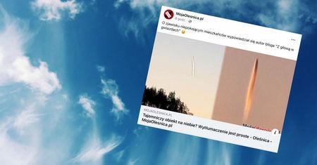 Zauważone na niebie nad Oleśnicą. Ekspert: O rany