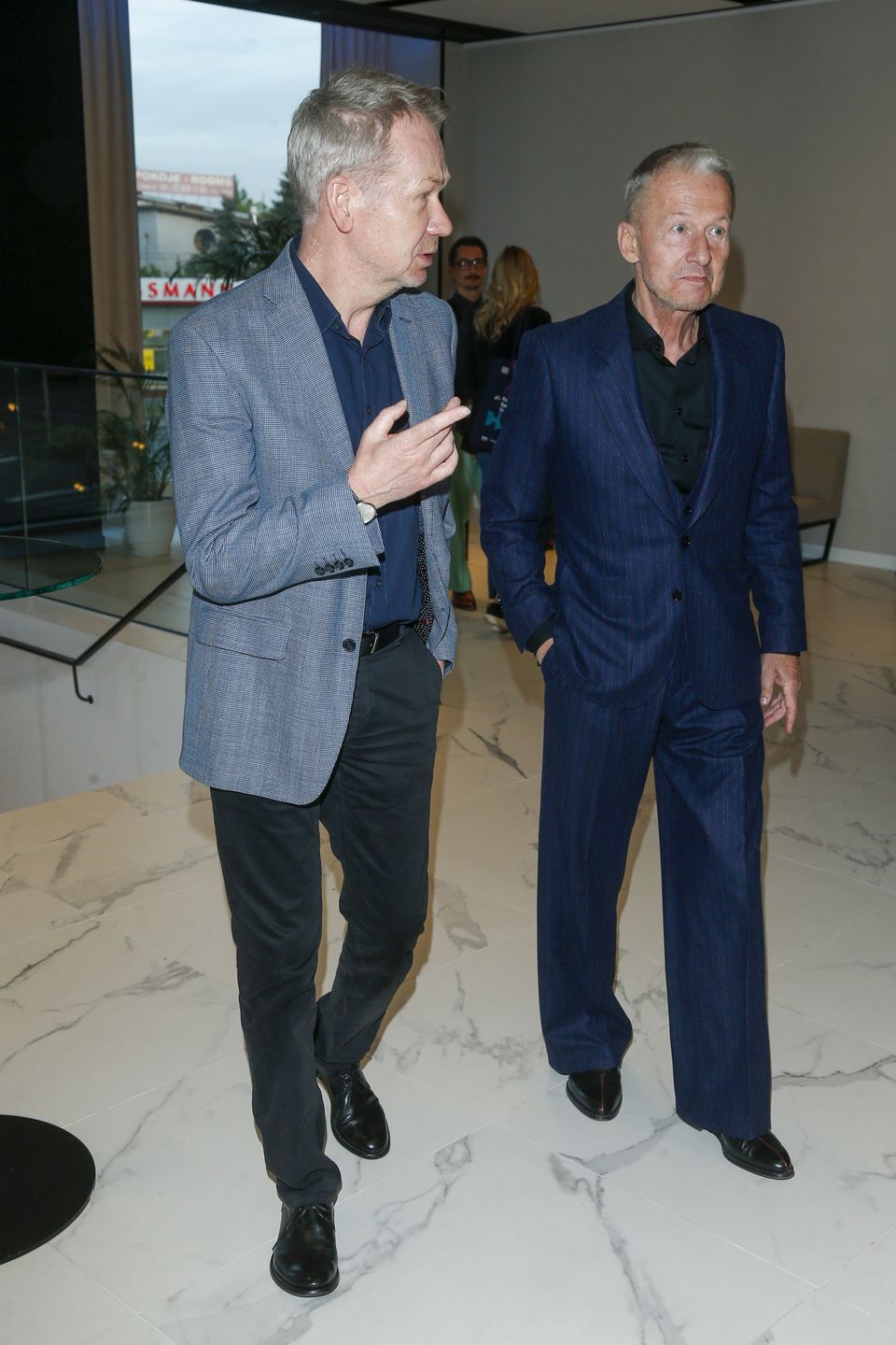 Bogusław Linda z Mirosławem Baką