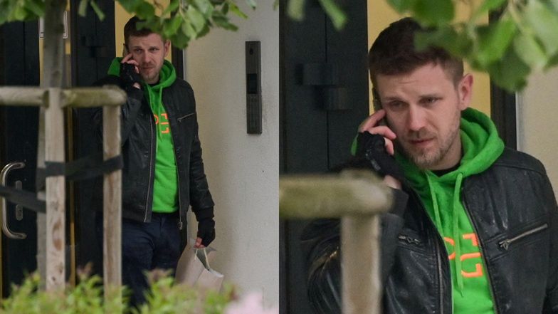 Antek Królikowski pod domem Joanny Opozdy