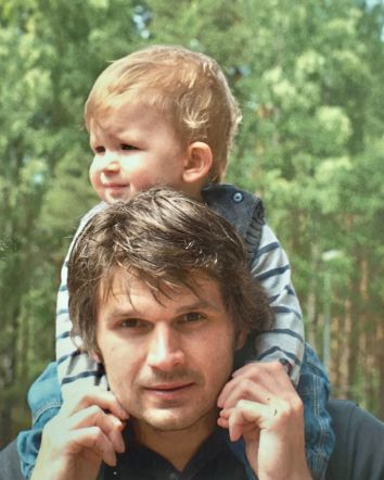 Paweł Janeczek z synem