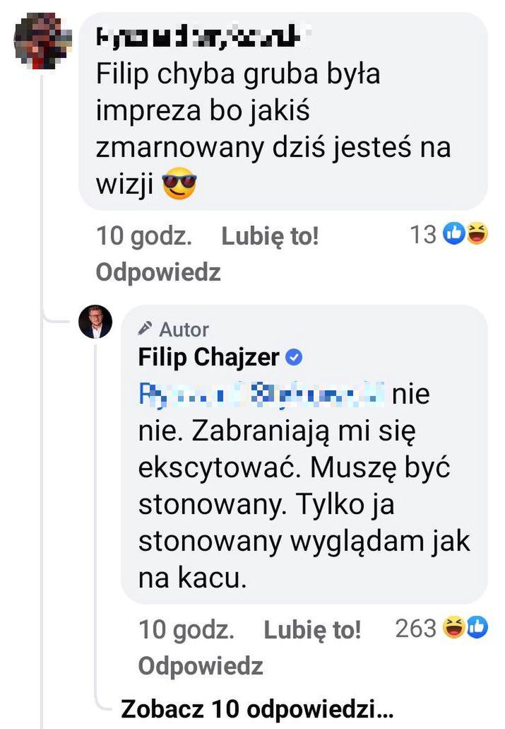 Filip Chajzer odpowiada widzom "DD TVN"