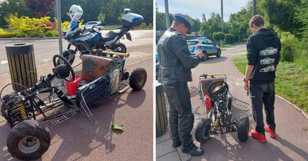 Policja od razu go zatrzymała. Trudno uwierzyć w to, czym jechał
