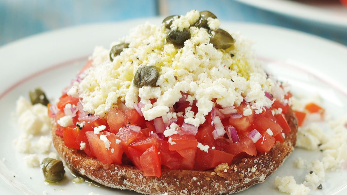 Greckie grzanki z pomidorami