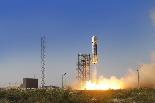 Start rakiety ze statkiem kosmicznym New Shepard