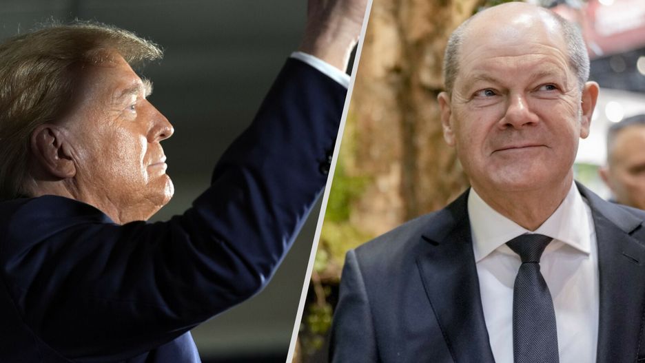 Donald Trump (z lewej), Olaf Scholz