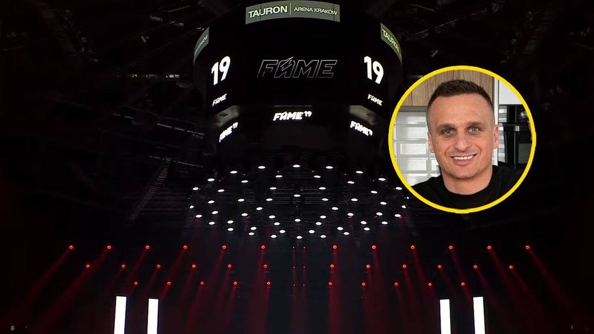 Na zdjęciu: gala Fame MMA 19, w kółeczku Sławomir Peszko