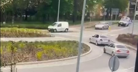 Maturzyści urządzili pokaz driftu na jednym z rond. Sprawców zidentyfikowano dzięki monitoringowi