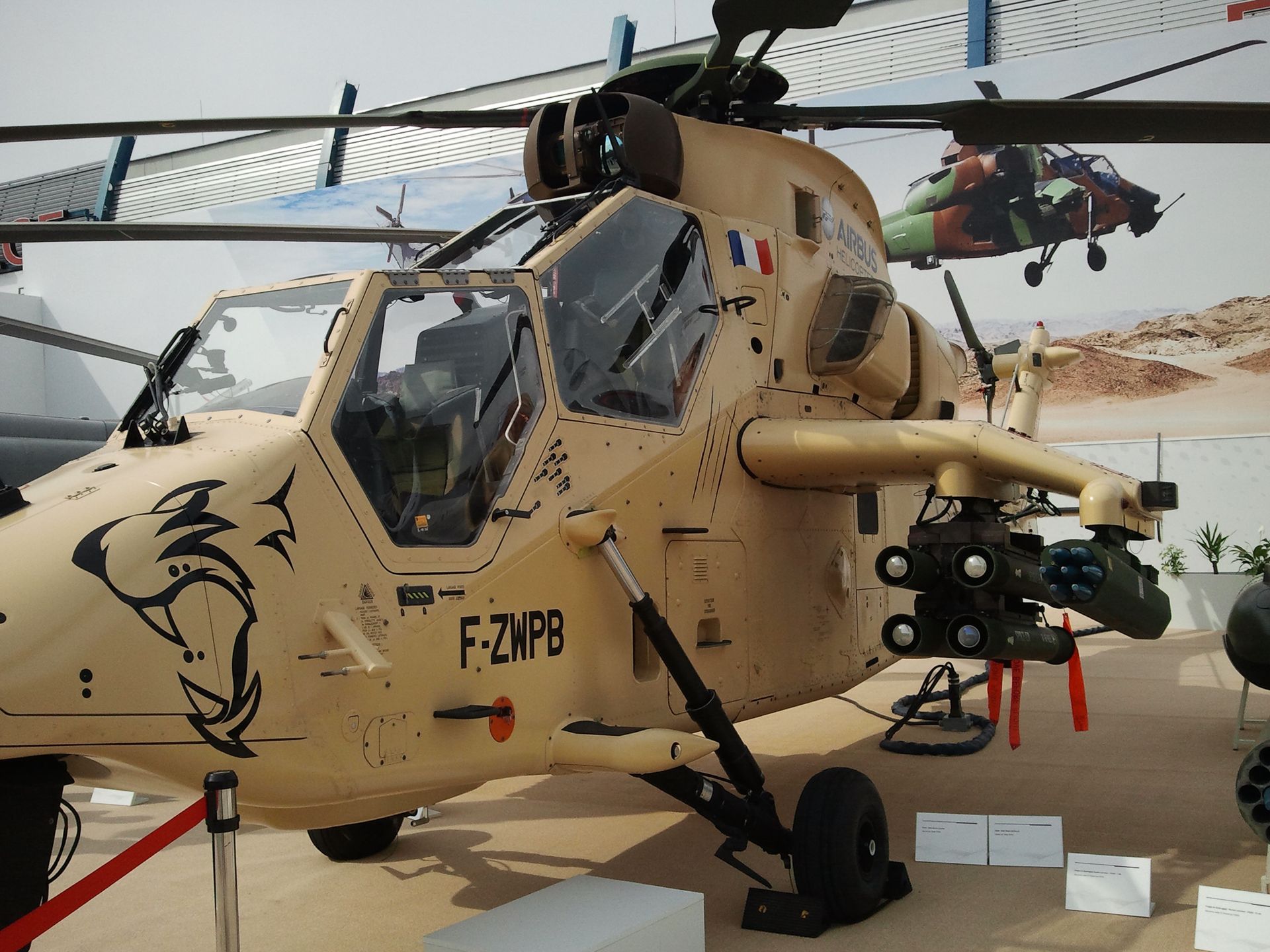 Eurocopter Tiger podczas targów MSPO 2014.