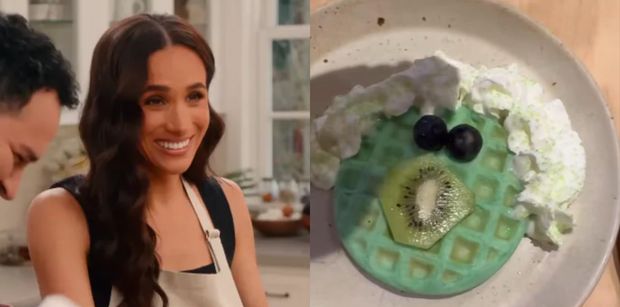 Meghan Markle prezentuje kolejną kulinarną perełkę. Zrobiła dla dzieci... ZIELONE GOFRY Z KIWI. Mniam?