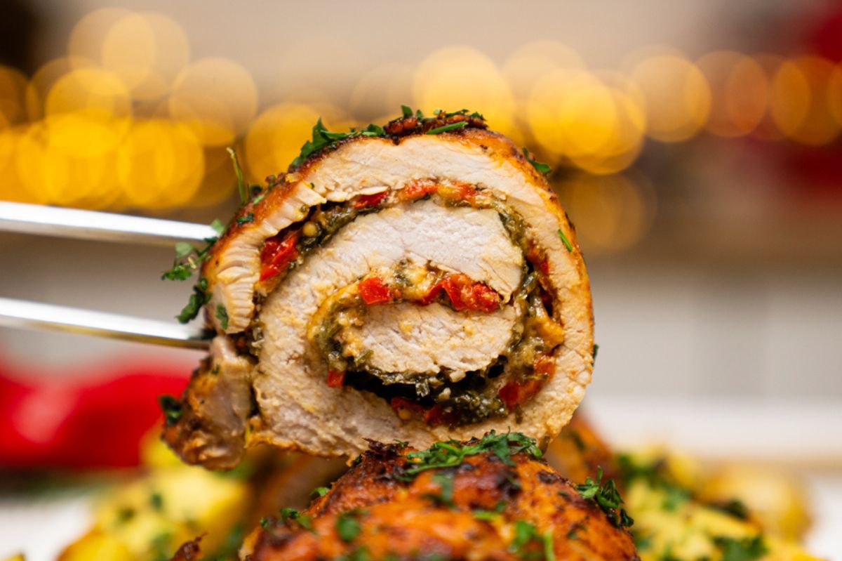 This exceptional pork roll with potato boats is restaurant-quality