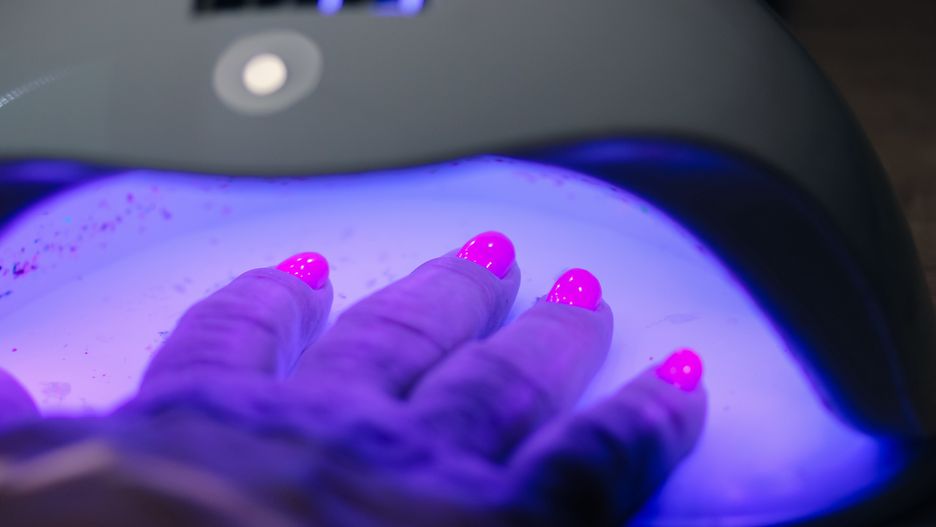 Woman hand inside UV LED lamp for drying pink nails with gel method, plate curing close up. Manicure process. Curing recently applied gel nail polish or hybrid varnish in beauty salon, beautician.
Woman hand inside UV LED lamp for drying pink nails with gel method, plate curing close up. Manicure process. Curing recently applied gel nail polish or hybrid varnish in beauty salon, beautician.
shellac, ultraviolet, UV LED lamp, manicure, service, hand, beautician, professional, beauty salon, finger, beautiful, pink nails, people, woman, device, pink, customer, gel nail polish, young adult, hybrid varnish, spa, gel, master, varnish, lamp, fingernail, timer, led, blue light, light, treatment, uv, women, dryer, hands, female, equipment, drying, technology, dry, beauty, self care, procedure, acrylic, manicurist, polish, salon, nail, therapy, cosmetic