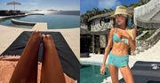 Niepokojąco szczupła Julia Dybowska wygrzewa ciało na słonecznej wyspie