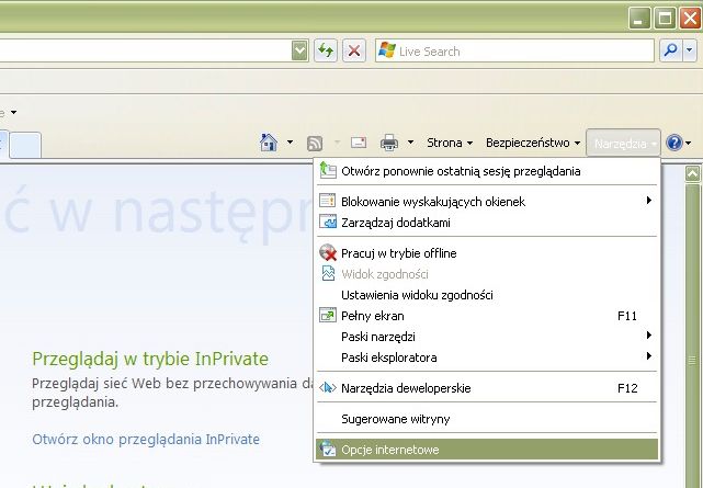Jak wyłączyć ostrzeżenie o zabezpieczeniach w IE8? 2