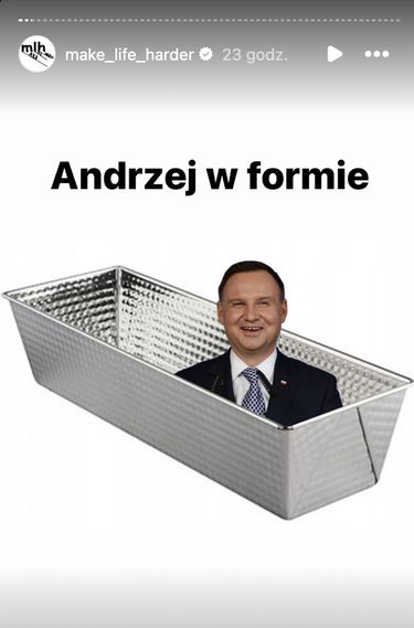 Mem z prezydentem Andrzejem Dudą