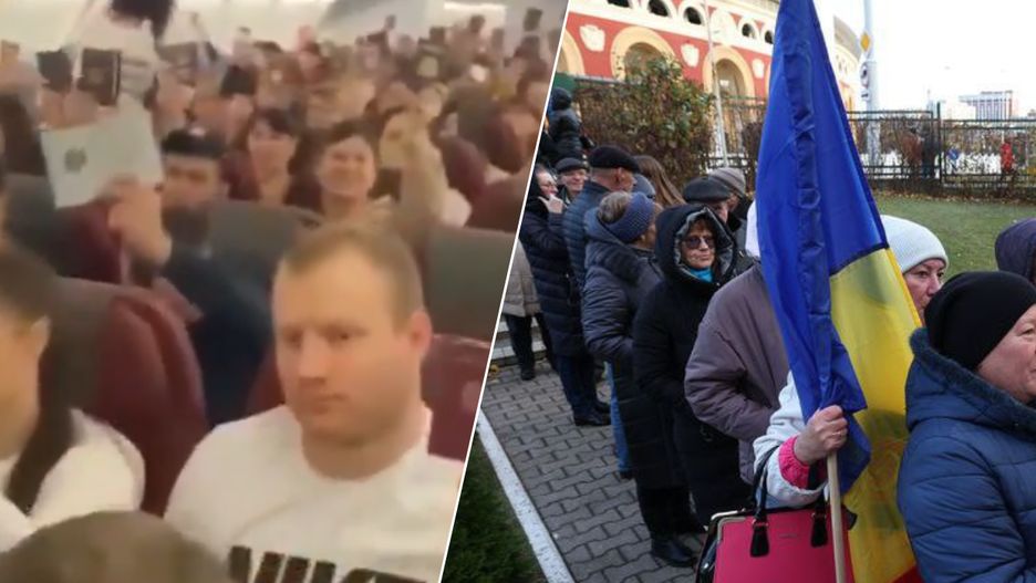 Tłumy pod lokalem wyborczym w Mińsku