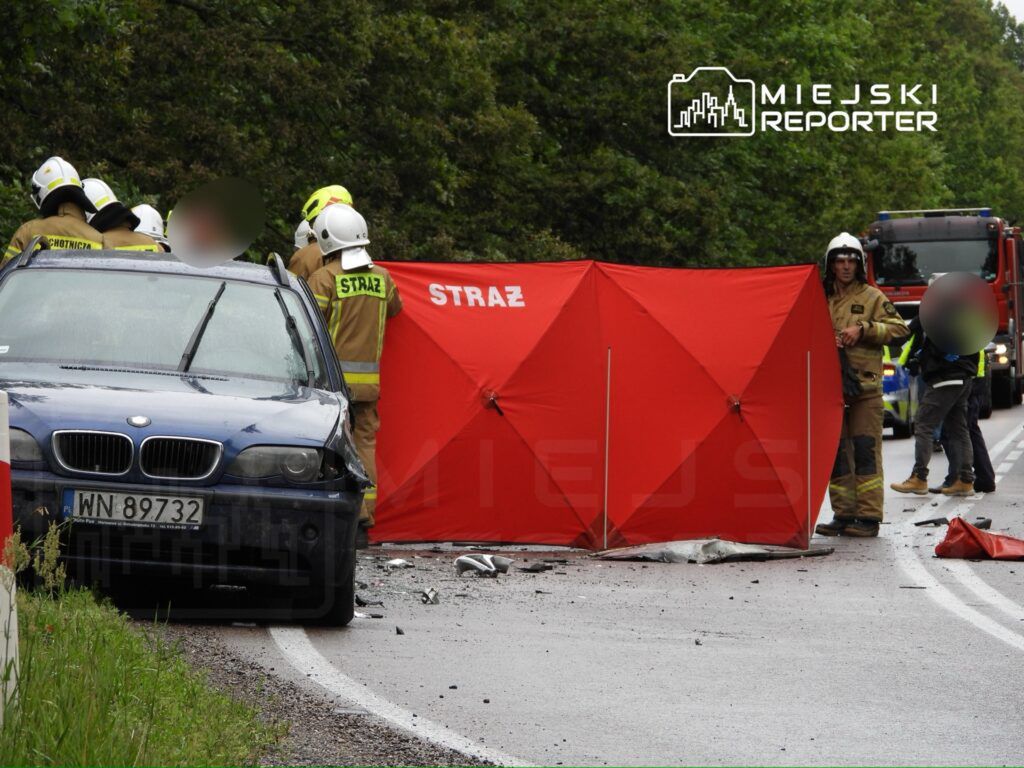 Śmiertelny wypadek na DK62. Ciężarówka zmiażdżyła auto osobowe, nie żyje jedna osoba