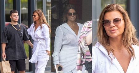 Edyta Górniak robi zakupy Allanowi, po czym wręcza mu pakunek z darami przed jego blokiem. Troskliwa? (ZDJĘCIA)