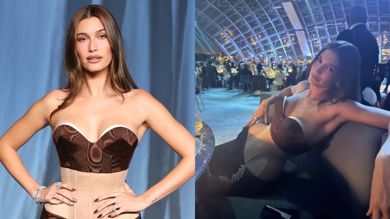 Hailey Bieber miała problem, by usiąść w założonej sukience