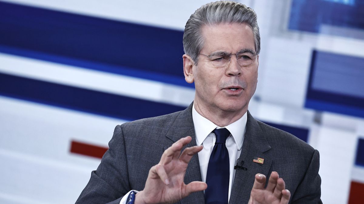 NEW YORK, NEW YORK - JANUARY 16: Treasury Secretary Scott Bessent visits "Kudlow" with Larry Kudlow at Fox Business network studios on January 16, 2026 in New York City. (Photo by John Lamparski/Getty Images)