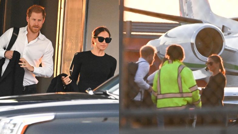 Wystrojeni książę Harry i Meghan Markle zmierzają do PRYWATNEGO odrzutowca na lotnisku w Nowym Jorku (ZDJĘCIA)