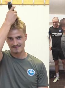 Swedish football players support team’s captain battling cancer by shaving their heads