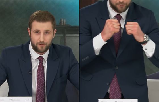 Bokserski pokaz Kłeczka w Republice. To miało symbolizować prezydenta