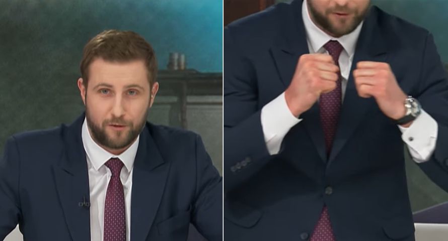 Bokserski pokaz Kłeczka w Republice. To miało symbolizować prezydenta